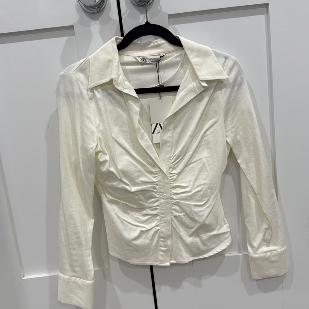 ZARA linen top